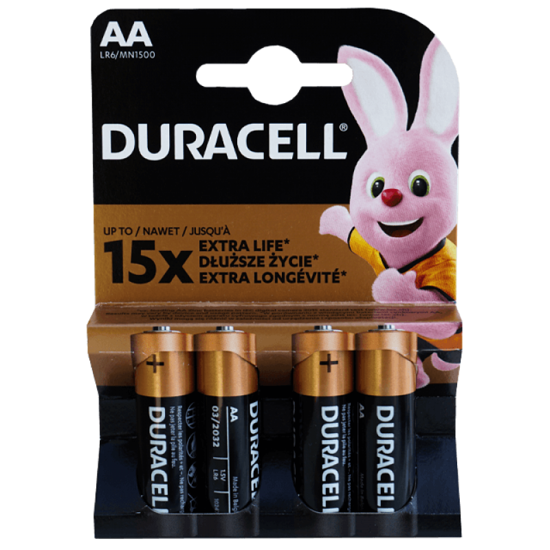 Baterii Alcaline R6 4 buc/set Duracell